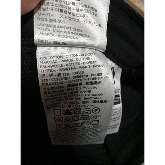 LEVI STRAUSS Jeans Womens 28 BLACK BOOTCUT CURVY Boot Cut Preowned Denim Used - Picture 7 of 9